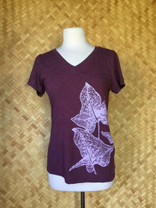 V-Neck Top (Maroon Frost)