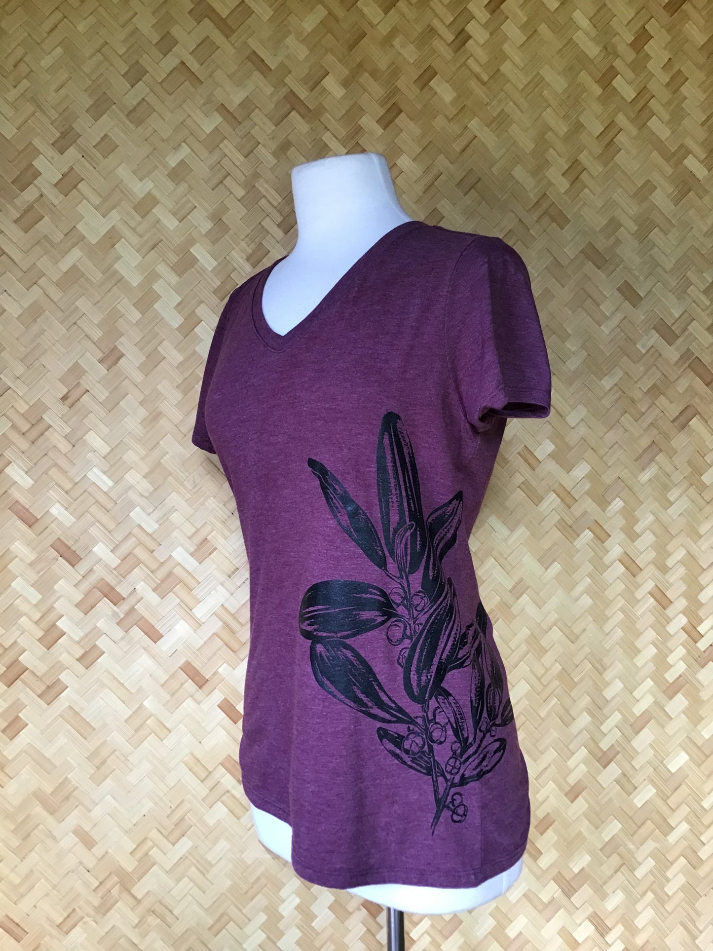 V-Neck Top (Maroon Frost)