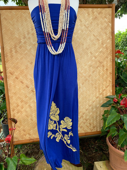 Strapless Maxi Dress (Royal Blue)