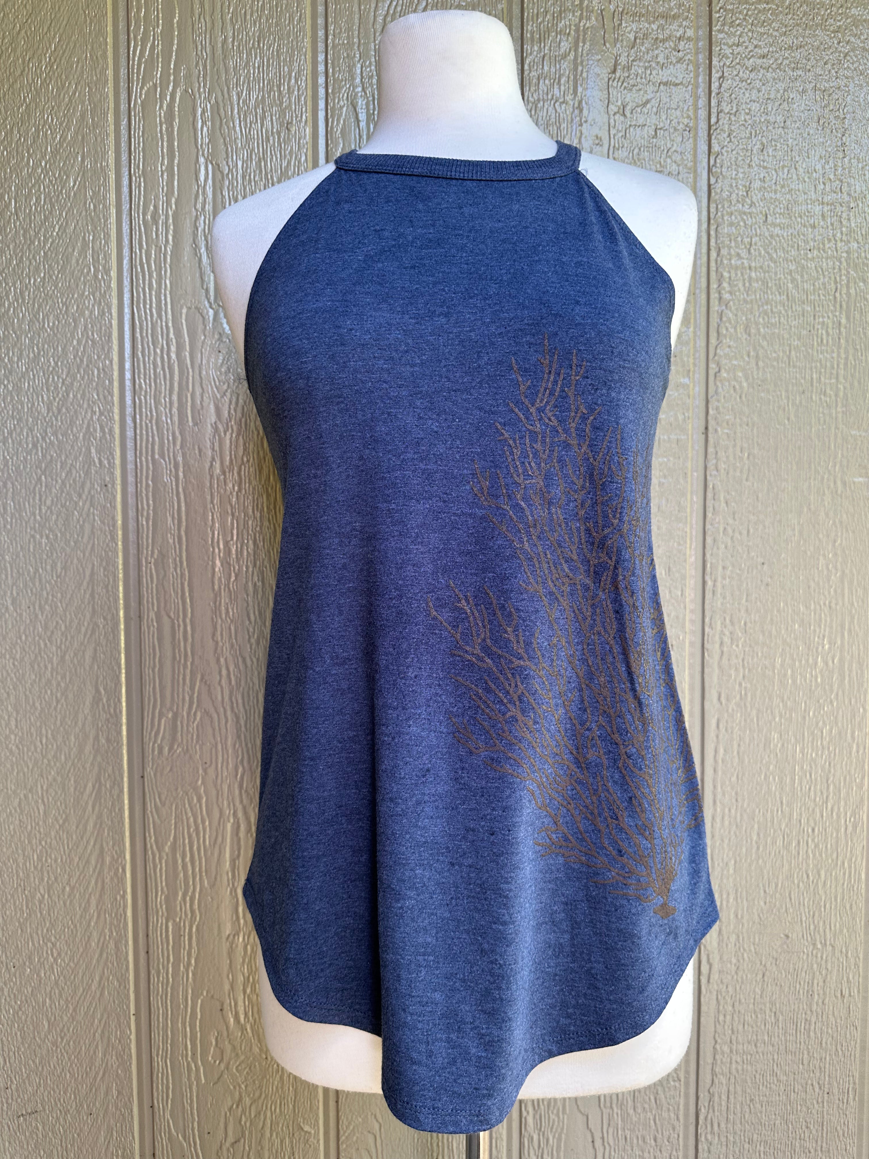 Halter Tank Tops (Heather Navy)