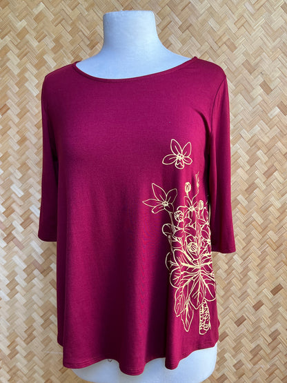 Hoapili Top (Burgundy)