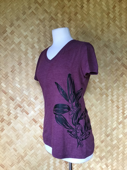 V-Neck Top (Maroon Frost)