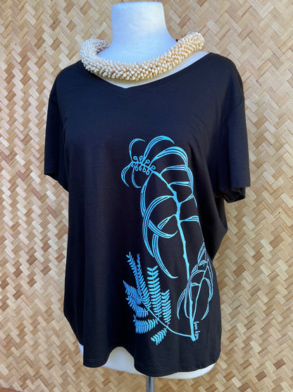 V-Neck Top (Black)