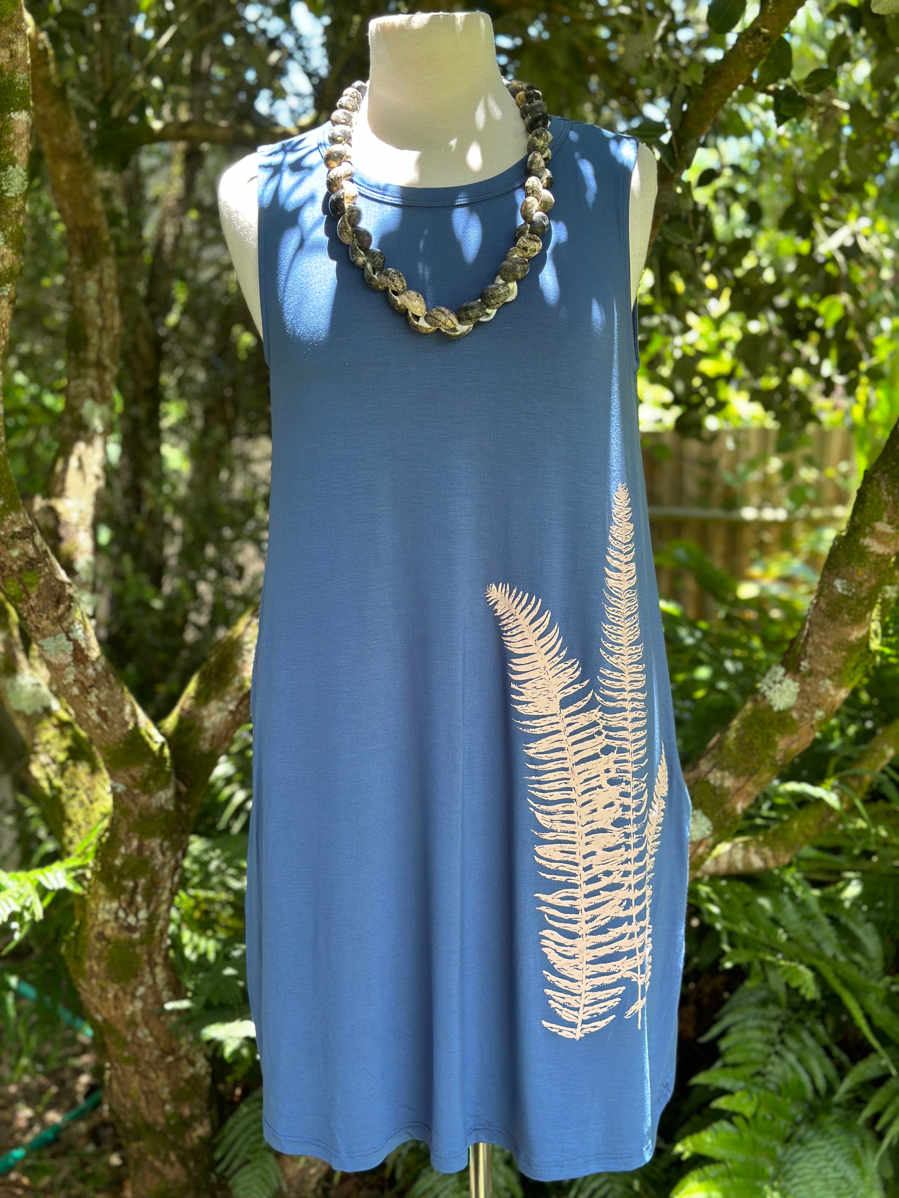 Bamboo Tank Dress (Indigo)