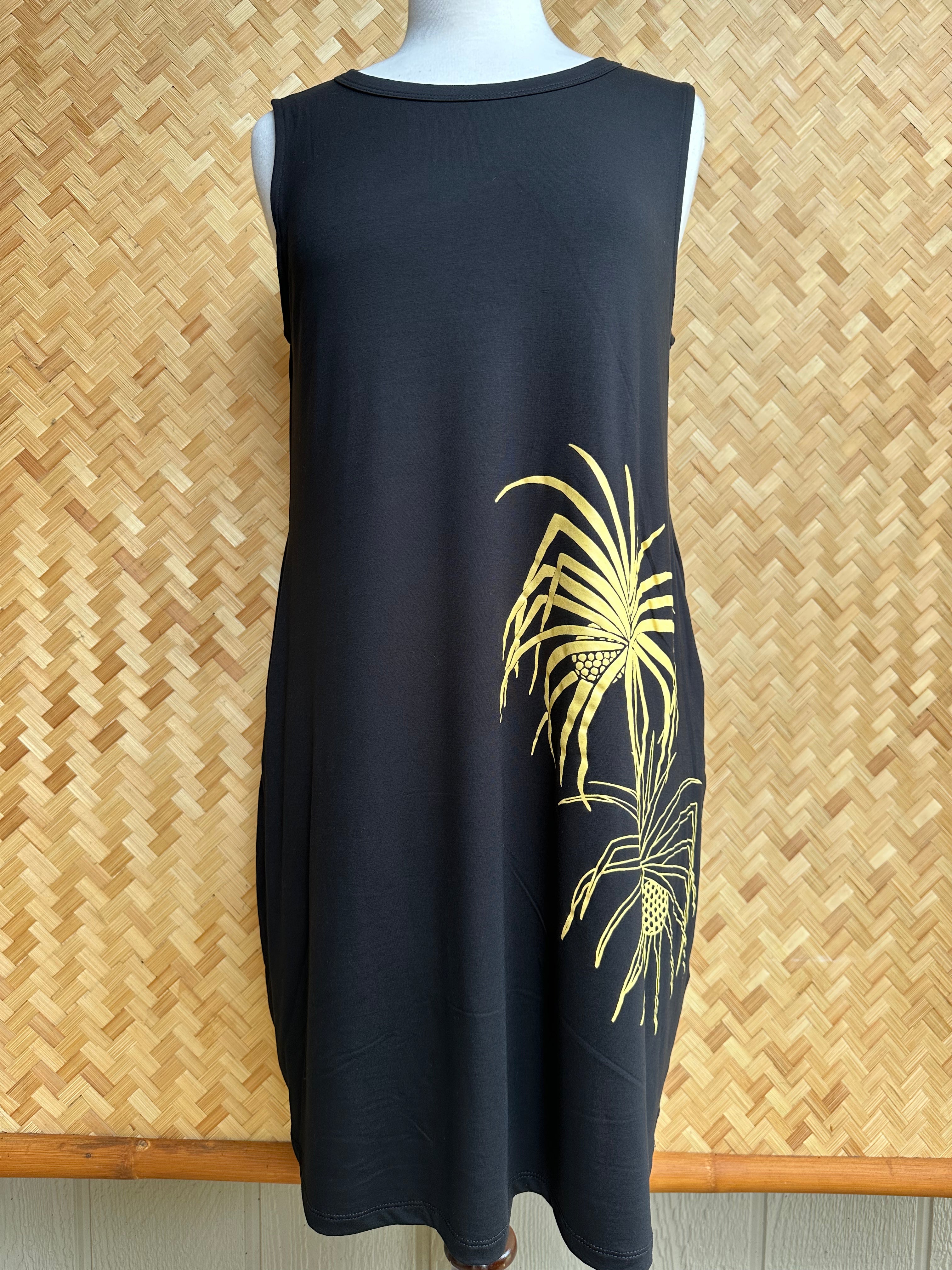 Bamboo Tank Dress (Black)
