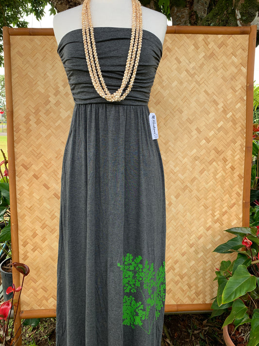 Strapless Maxi Dress (Charcoal)