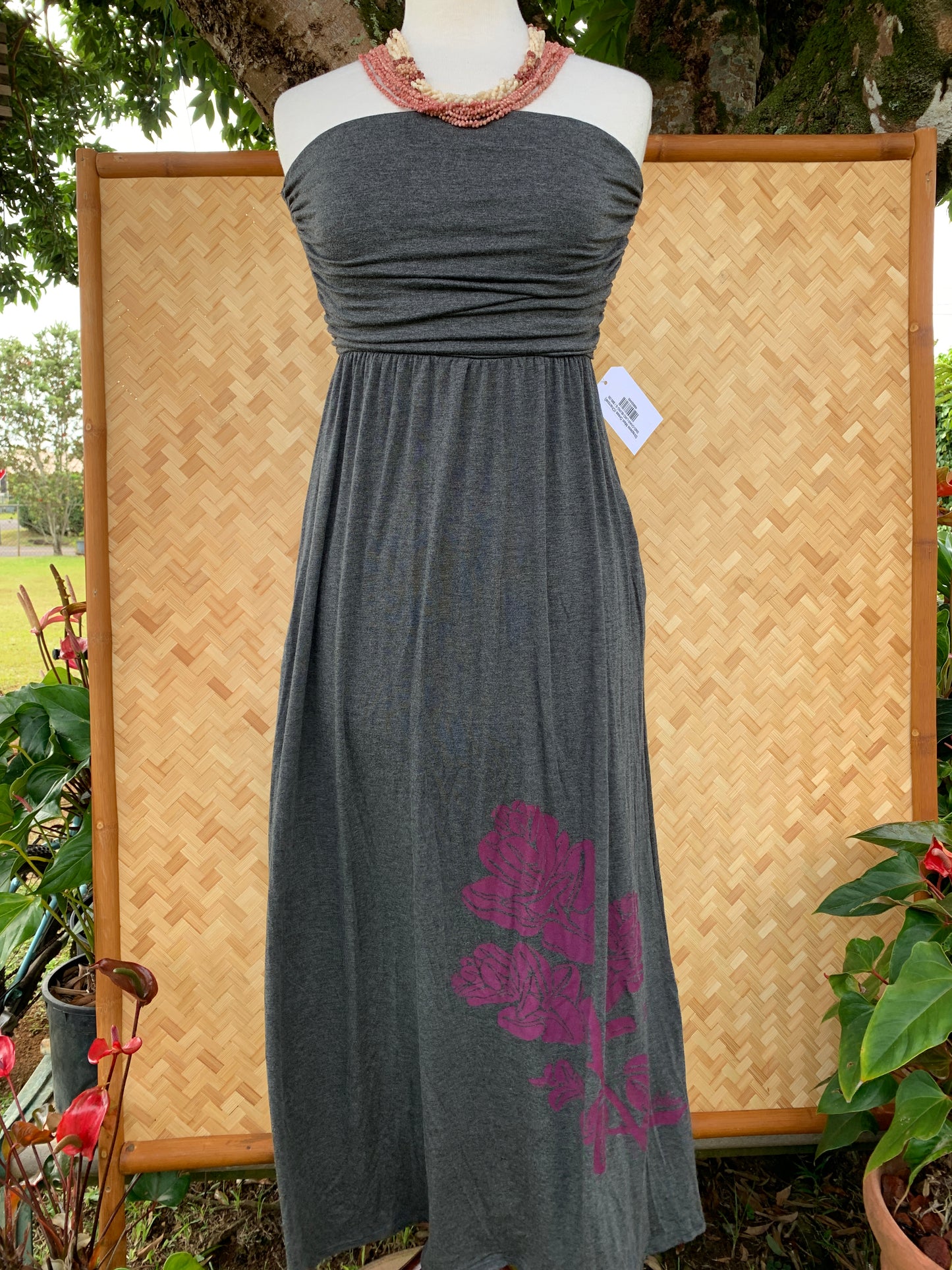 Strapless Maxi Dress (Charcoal)