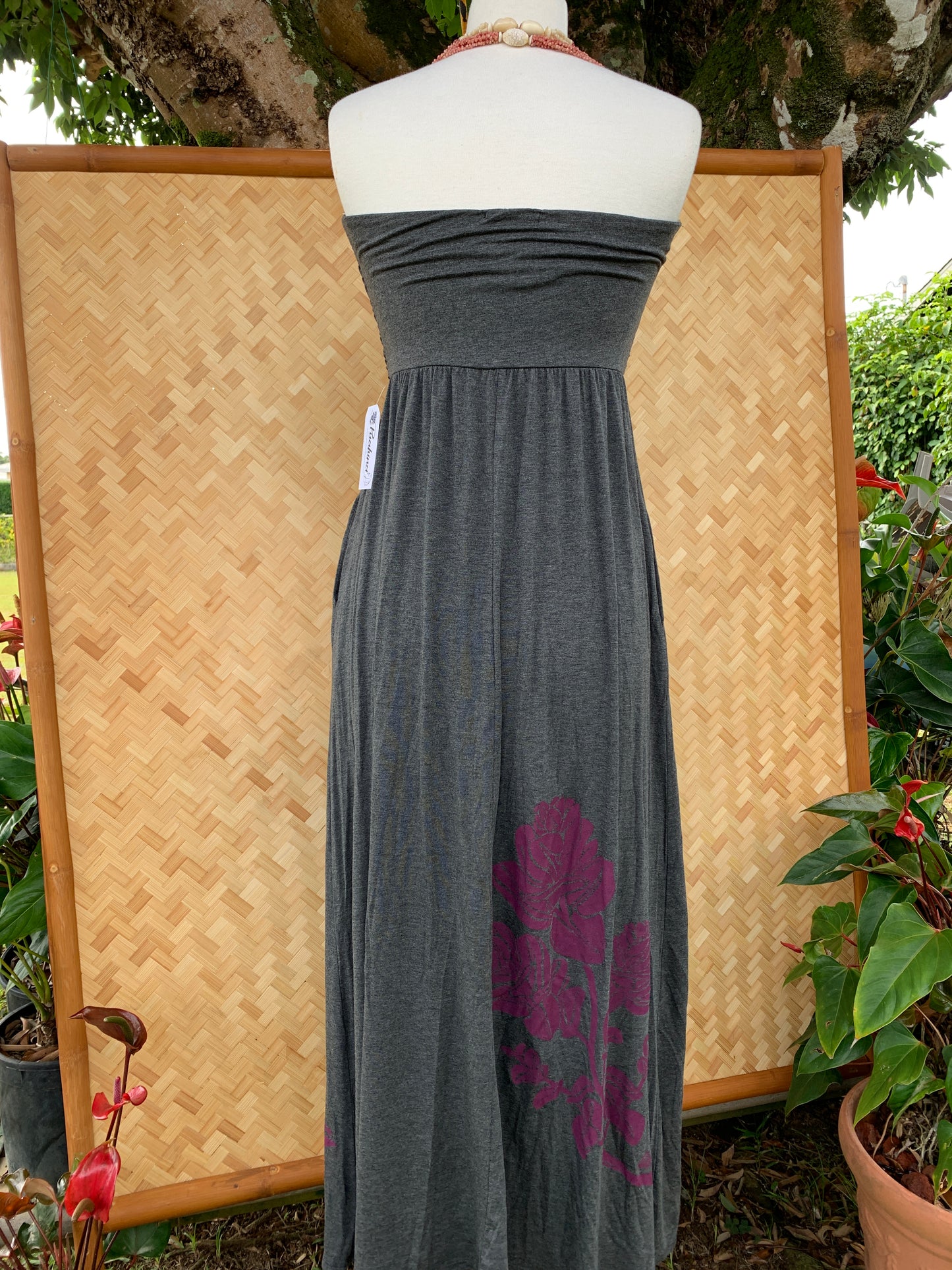 Strapless Maxi Dress (Charcoal)