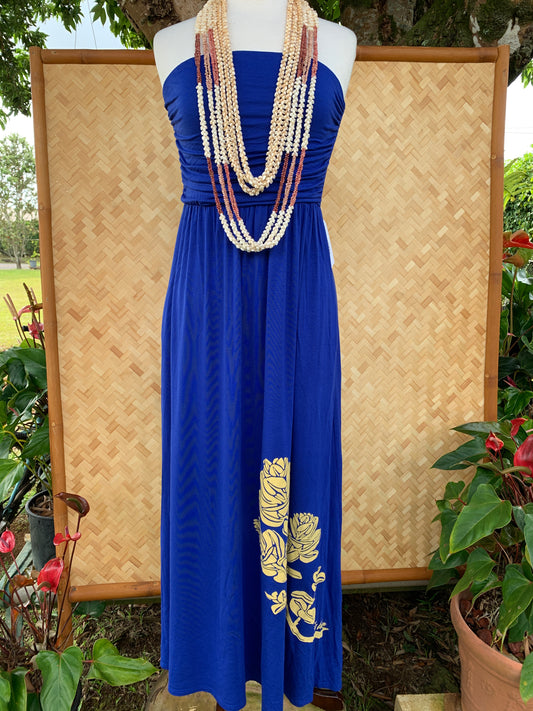 Strapless Maxi Dress (Royal Blue)