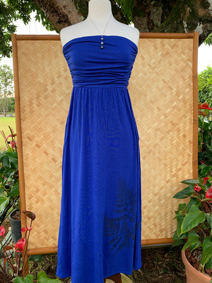 Strapless Maxi Dress (Royal Blue)